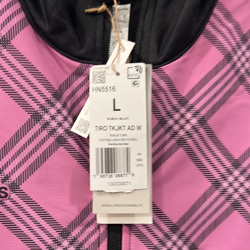 Adidas Black and Pink Women's Jacket - Picture 3 of 3
